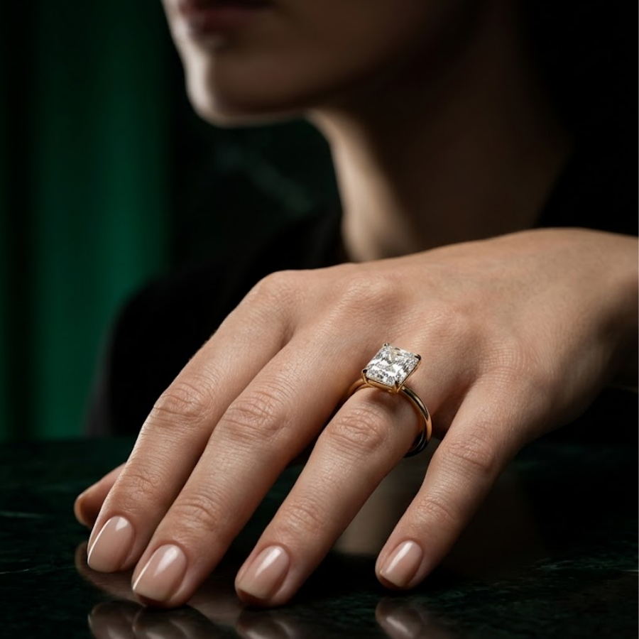 1 Ct Radiant Lab Diamond Ring