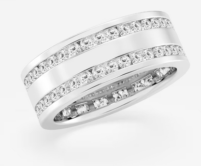 Round  Diamond Men's Eternity Band