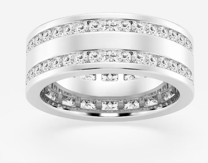 Round  Diamond Men's Eternity Band