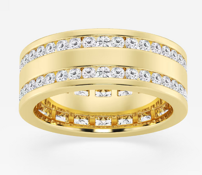 Round  Diamond Men's Eternity Band