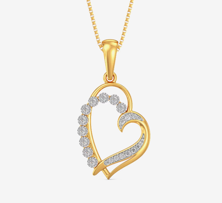 Diamond Heart Pattern Pendant