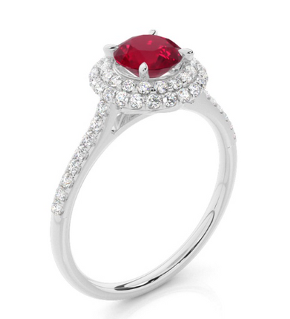 Ruby Halo Ring