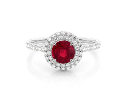 Ruby Halo Ring