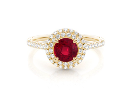 Ruby Halo Ring