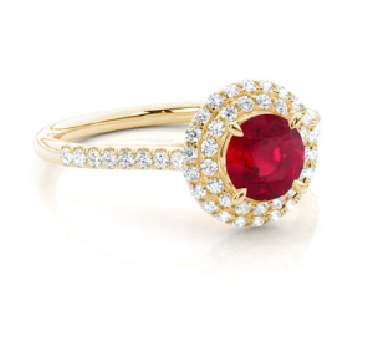 Ruby Halo Ring