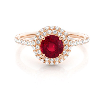 Ruby Halo Ring