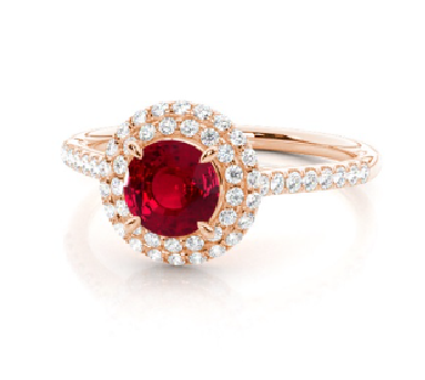 Ruby Halo Ring