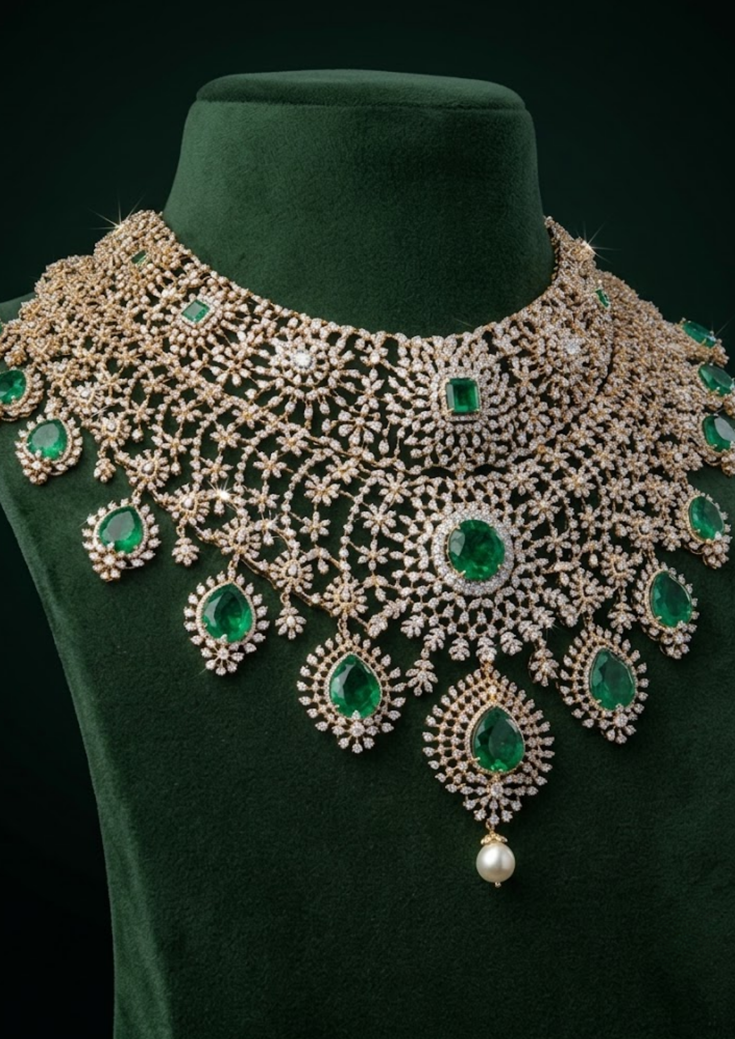 Pearl Drop Collar Necklace