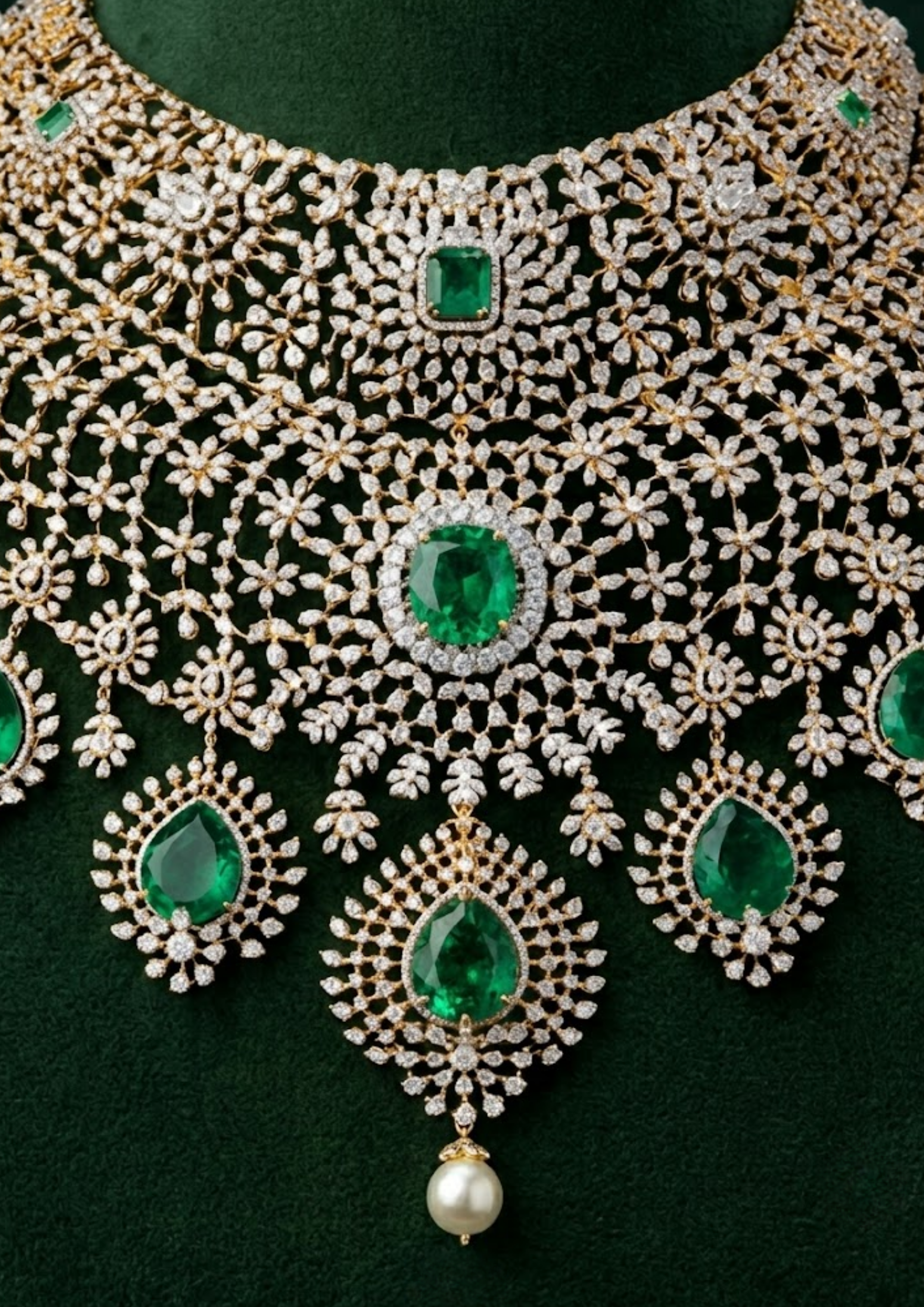 Pearl Drop Collar Necklace