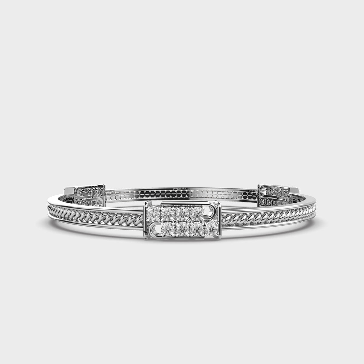 Cool Waves Diamond Bangle