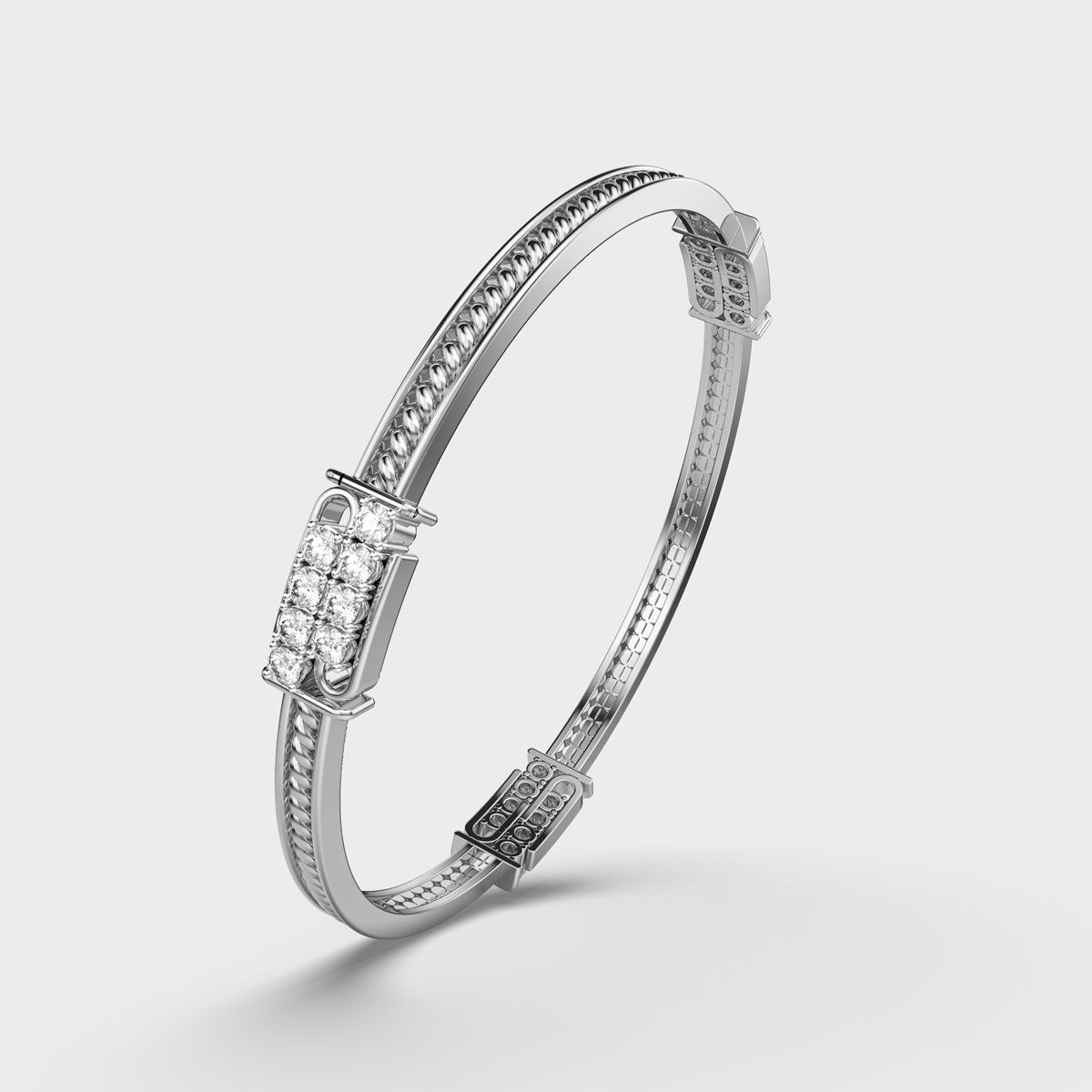 Cool Waves Diamond Bangle