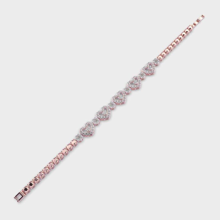 HEART & DOTS DIAMOND BRACELET