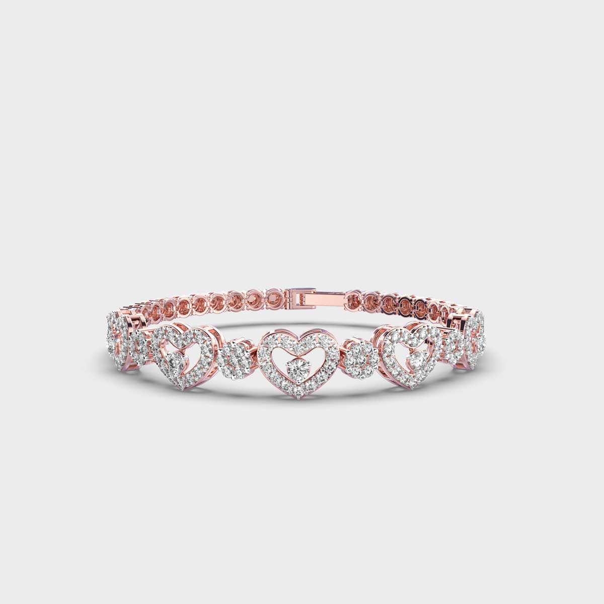 HEART & DOTS DIAMOND BRACELET