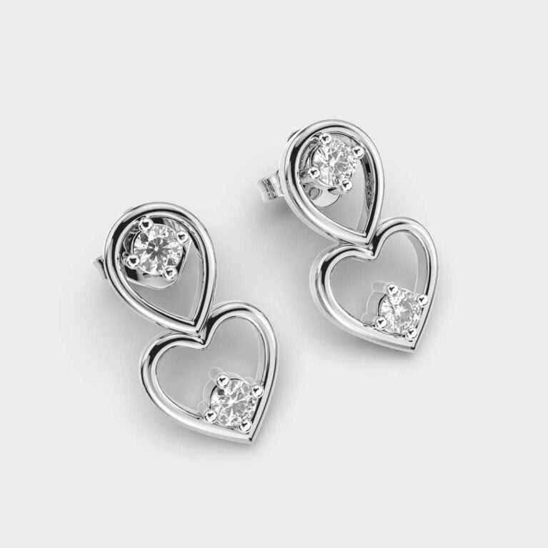 HEARTY AFFAIR DIAMOND EARRING