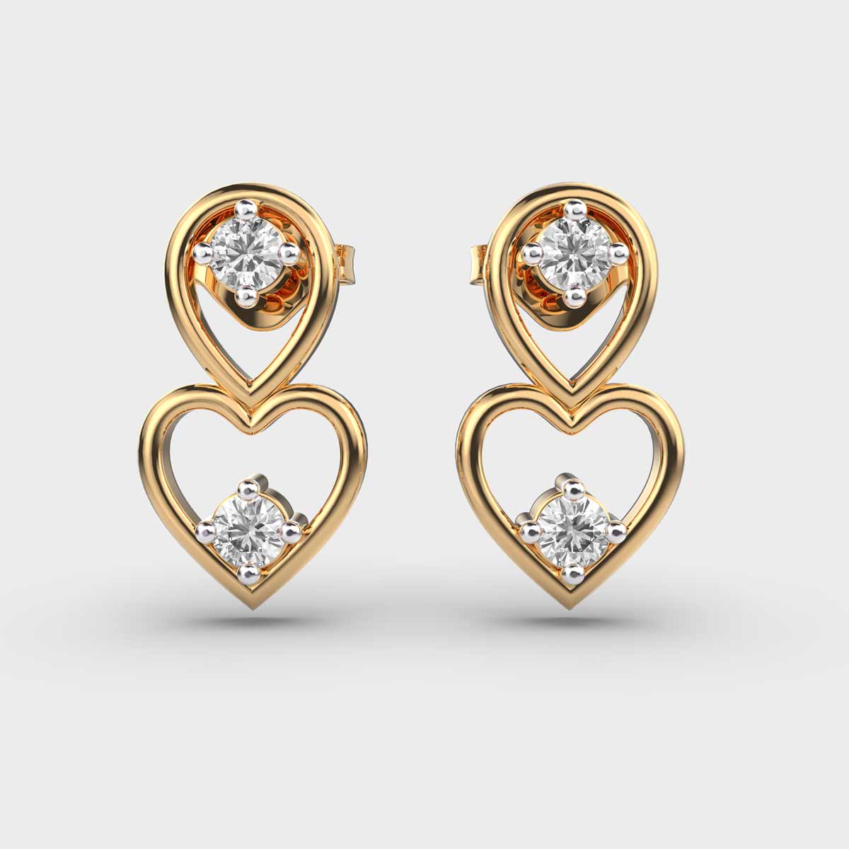 HEARTY AFFAIR DIAMOND EARRING