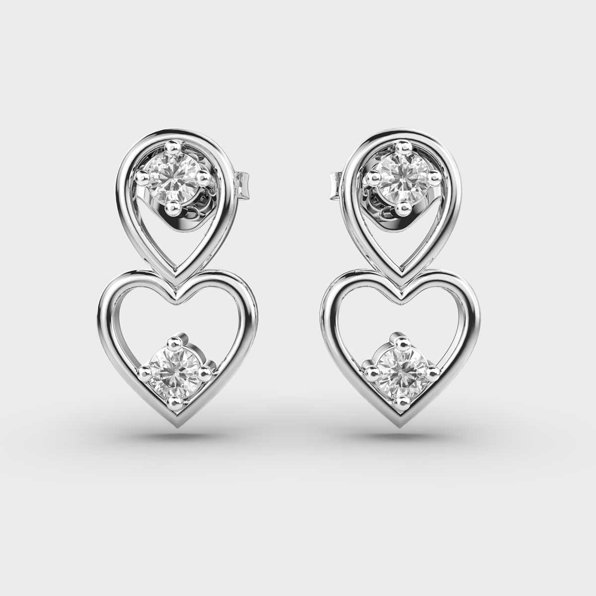 HEARTY AFFAIR DIAMOND EARRING