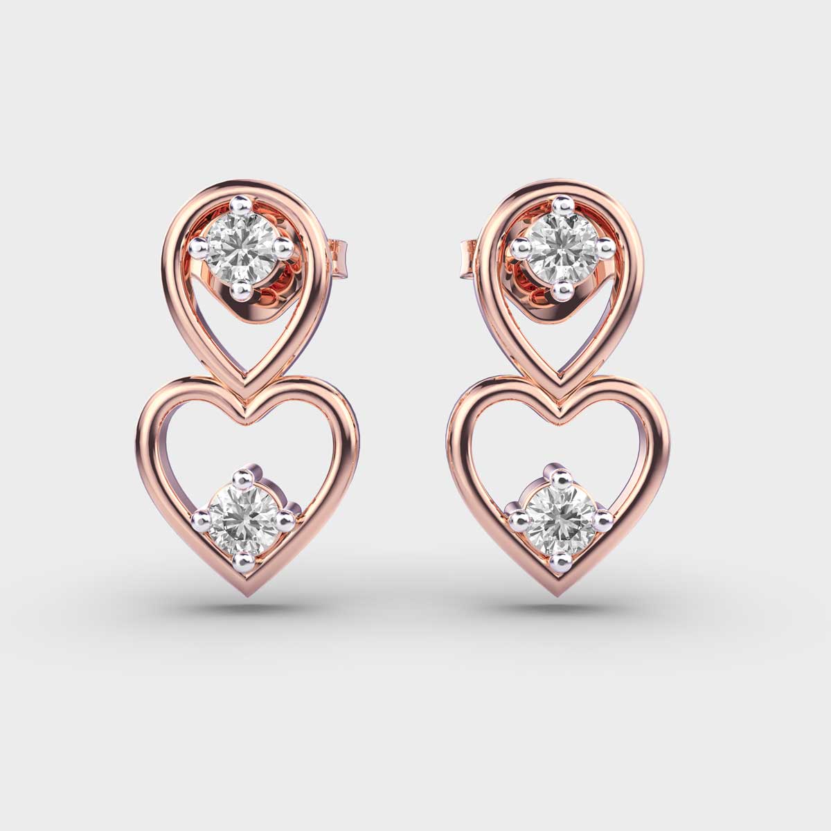 HEARTY AFFAIR DIAMOND EARRING