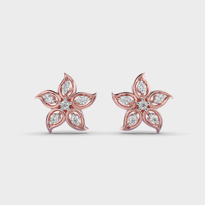 PRETTY PETALS DIAMOND STUDS