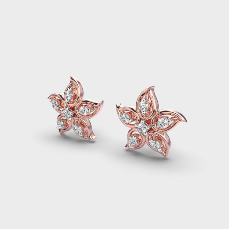 PRETTY PETALS DIAMOND STUDS