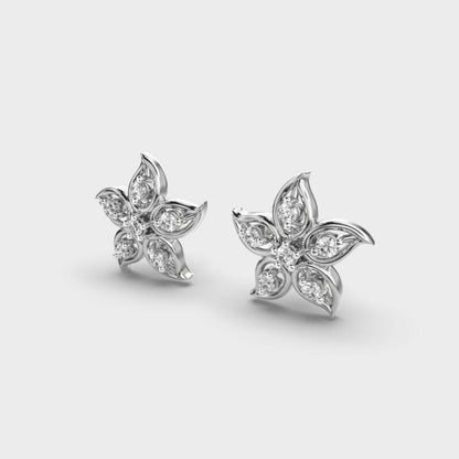 PRETTY PETALS DIAMOND STUDS