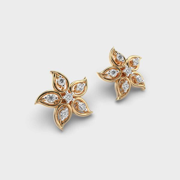 PRETTY PETALS DIAMOND STUDS