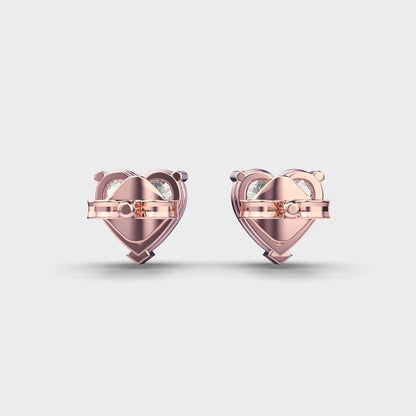 2 CARAT HEART SOLITAIRE STUDS