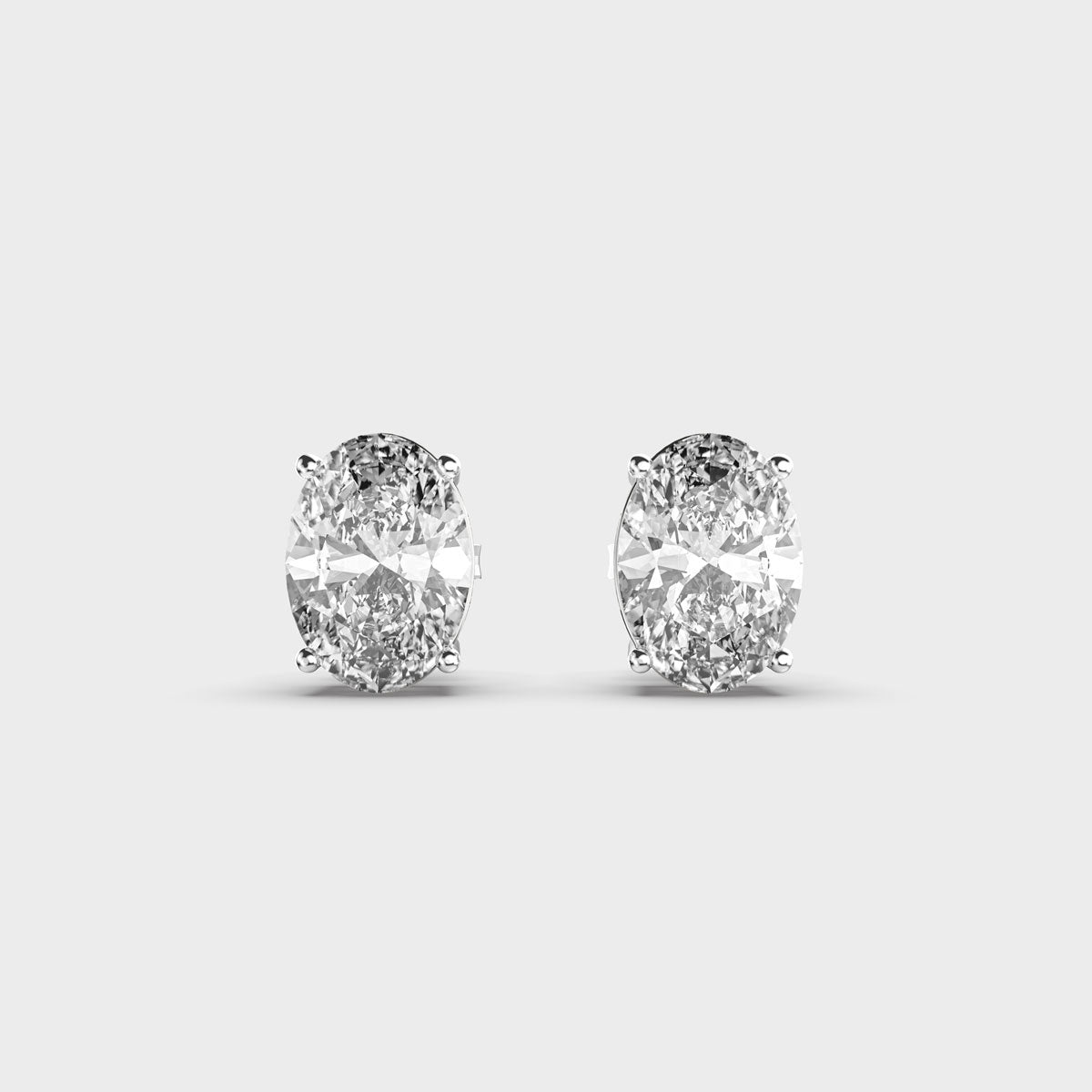 2 Carat Classic Oval Studs