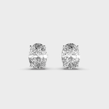 2 Carat Classic Oval Studs