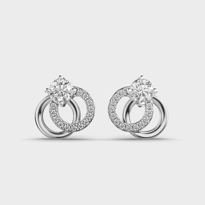 MINGLING CIRCLES DIAMOND STUDS