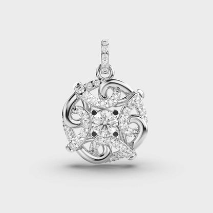 Twirling Tales Diamond Pendant with Chain