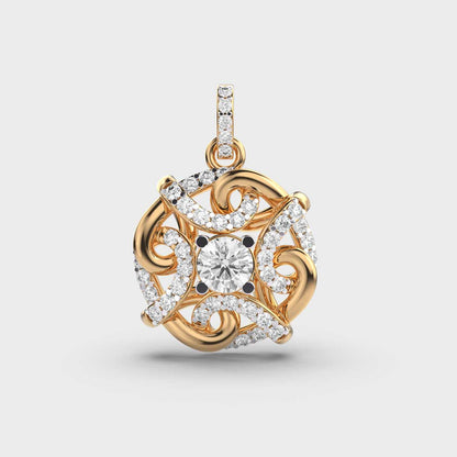 Twirling Tales Diamond Pendant with Chain