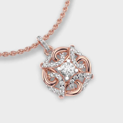 Twirling Tales Diamond Pendant with Chain