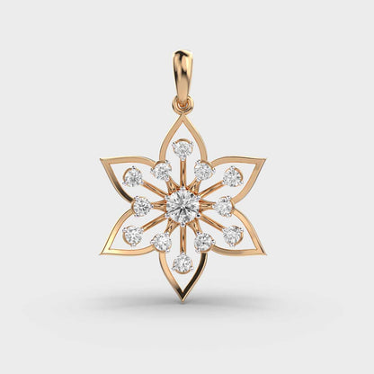 Full Bloom Diamond Pendant With Chain