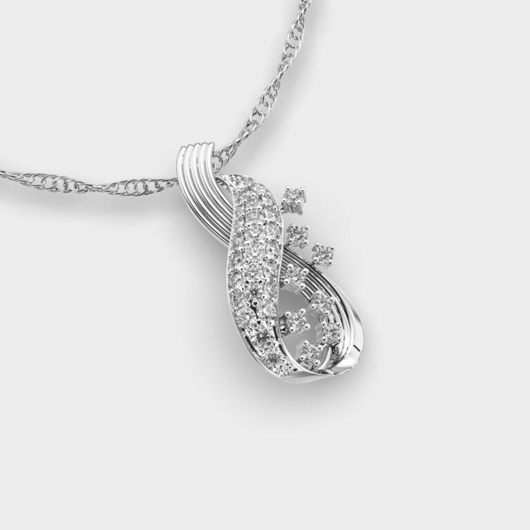 Celestial Nocturne Diamond Pendant with Chain