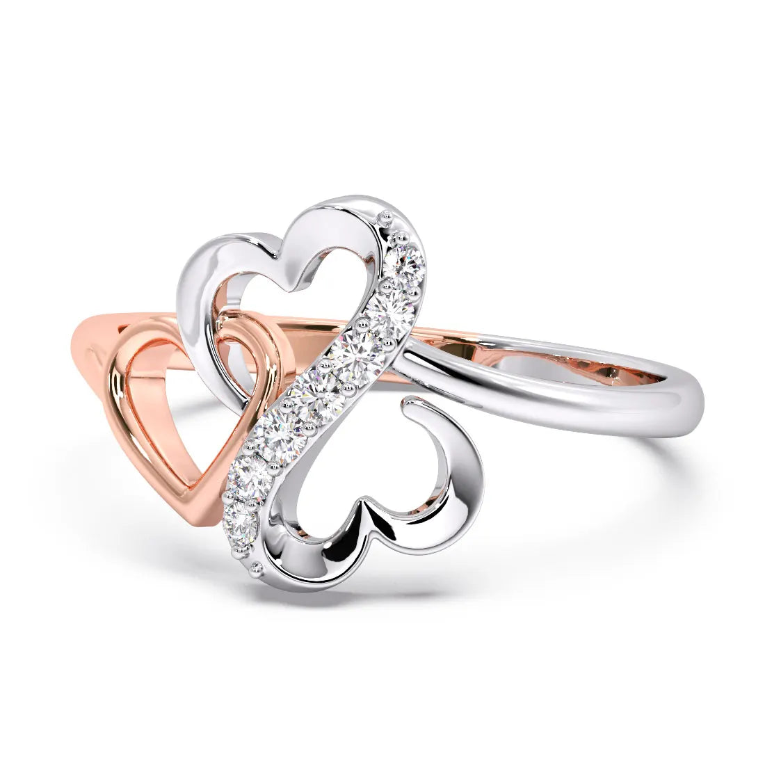 Infinity Heart lab grown diamond Ring