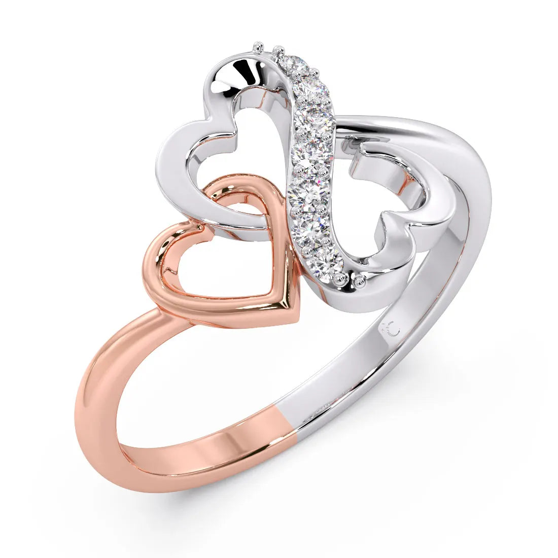 Infinity Heart lab grown diamond Ring