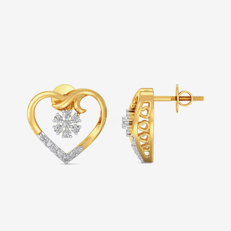 Diamond Heart Stud