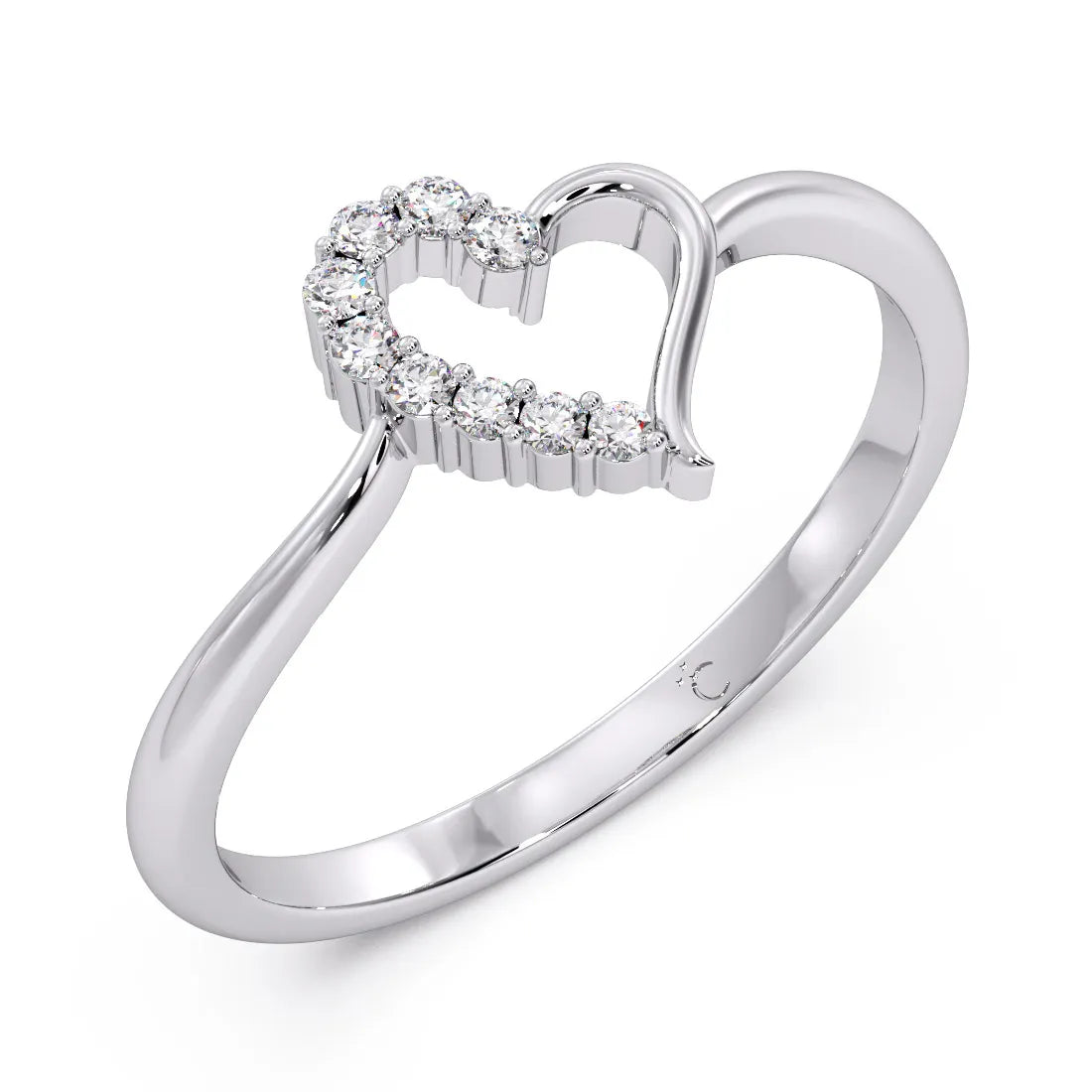 Groovy Heart lab grown diamond Ring