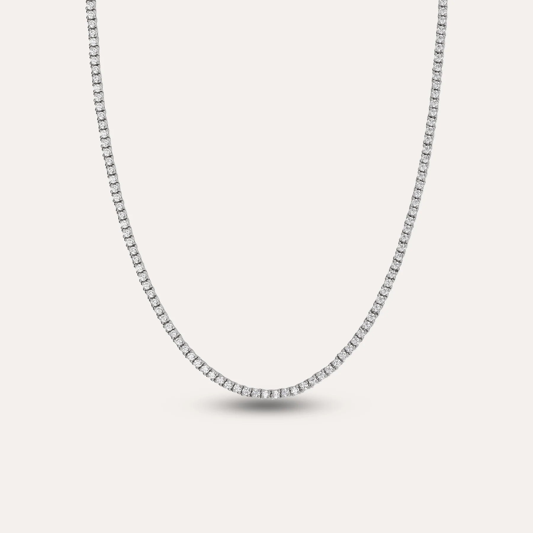 Single Solitaire Tennis Necklace