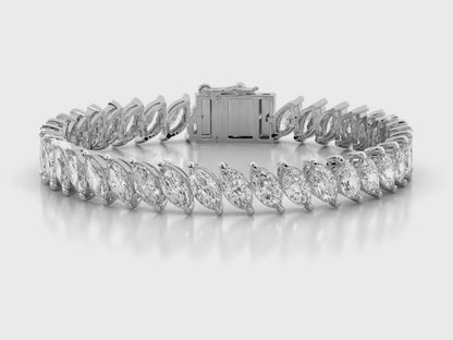 Calvina Marquise Tennis Bracelet