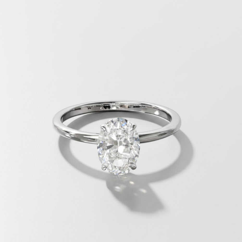 1 Carat IGI E VVS  Lab Grown Diamond Oval Classic Ring