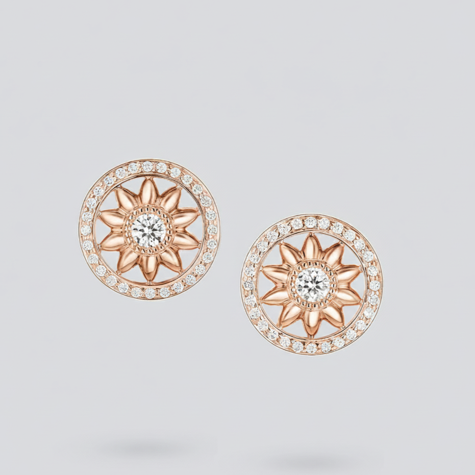 SIYARI YELLOW GOLD DIAMOND EARRINGS