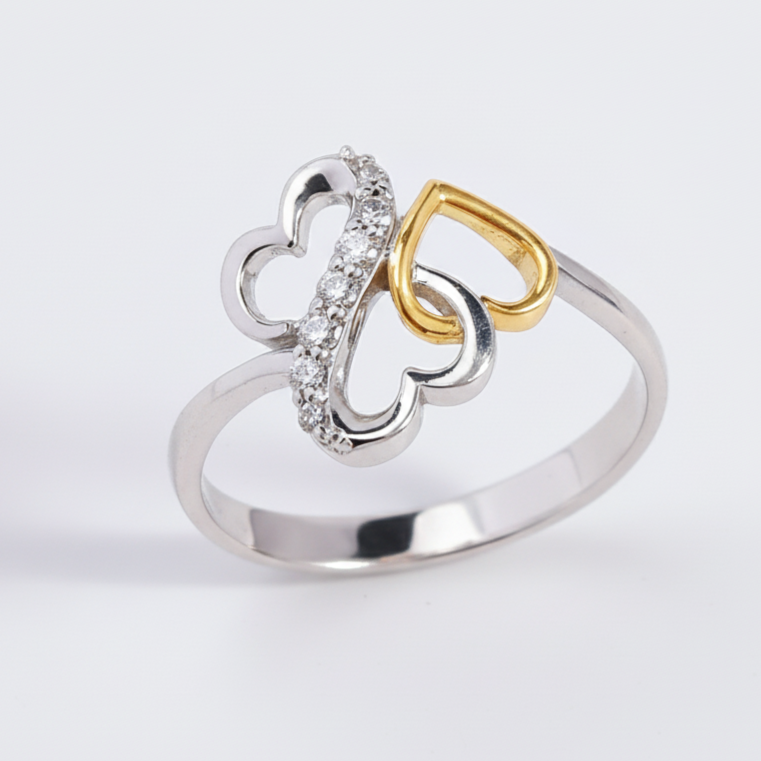 Infinity Heart lab grown diamond Ring
