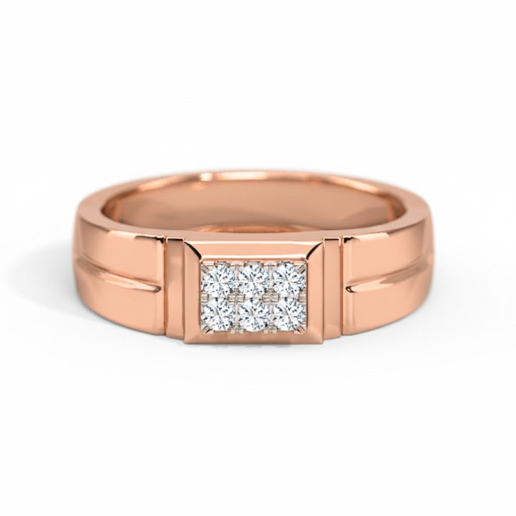18K Gold Issac Men’s Diamond Ring