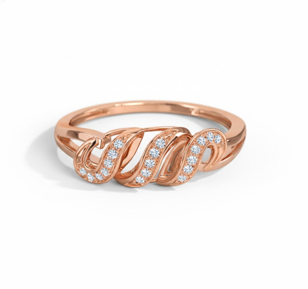 18K Gold Interwind Shimmer Diamond Ring