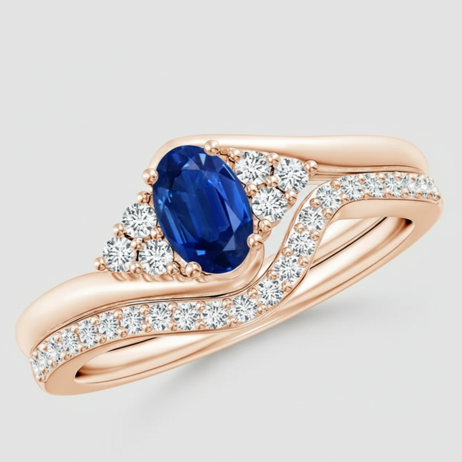 Sapphire Elegance Bridal Set