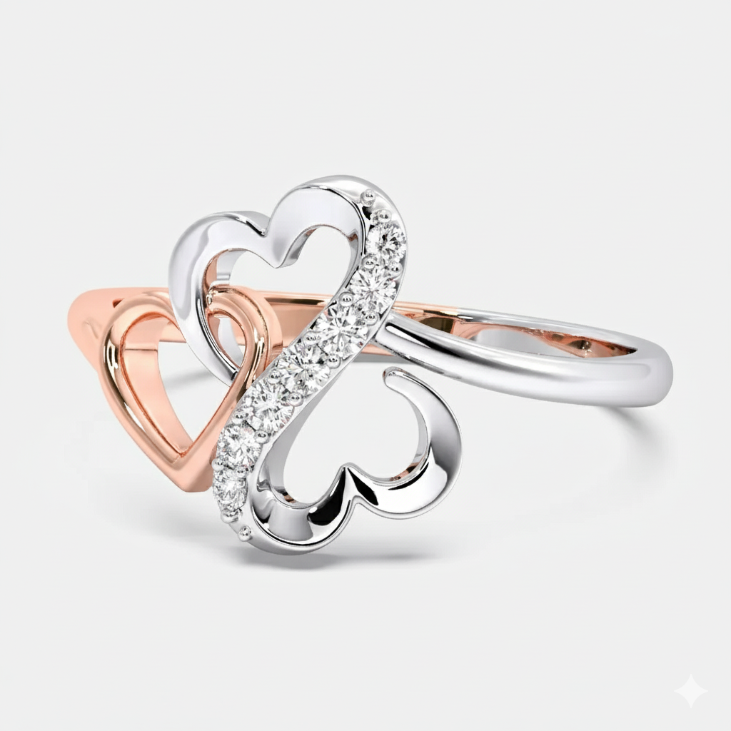 Infinity Heart lab grown diamond Ring