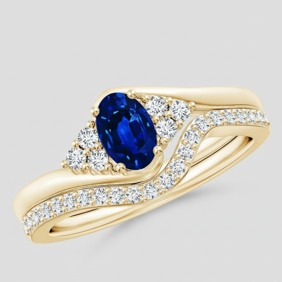 Sapphire Elegance Bridal Set