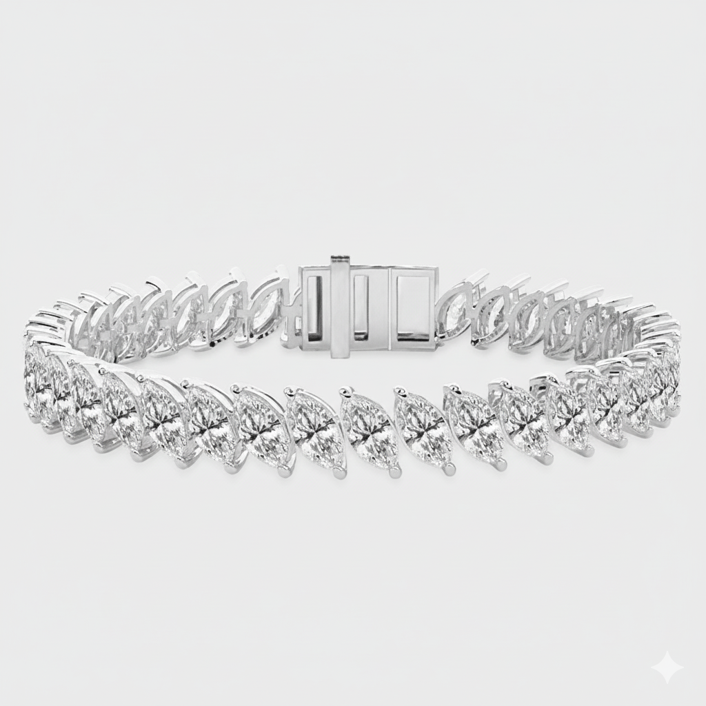 Calvina Marquise Tennis Bracelet