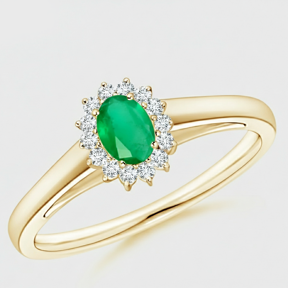 Princess Diana Inspired Emerald Ring